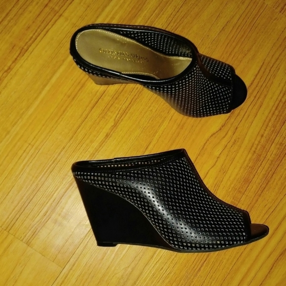 Christian Siriano Shoes - Christian Siriano | Black Wedge Sandals